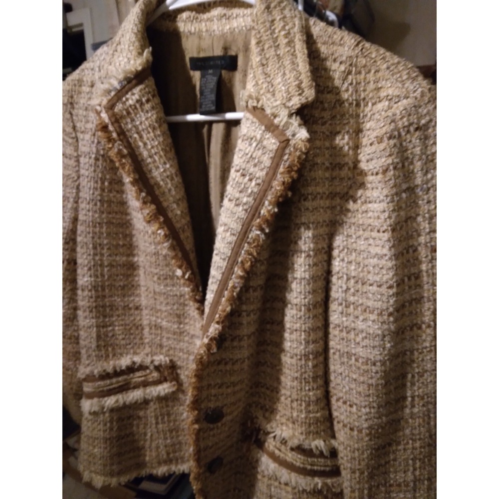 THE LIMITED Ladies Tweed Button Down Jacket, SizeMedium